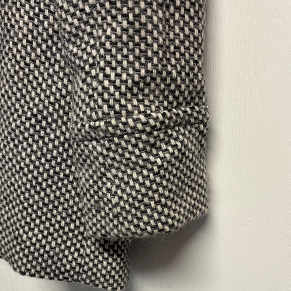 J. Crew Factory Black and White Wool Blend Pea Coat - Picture 6 of 11